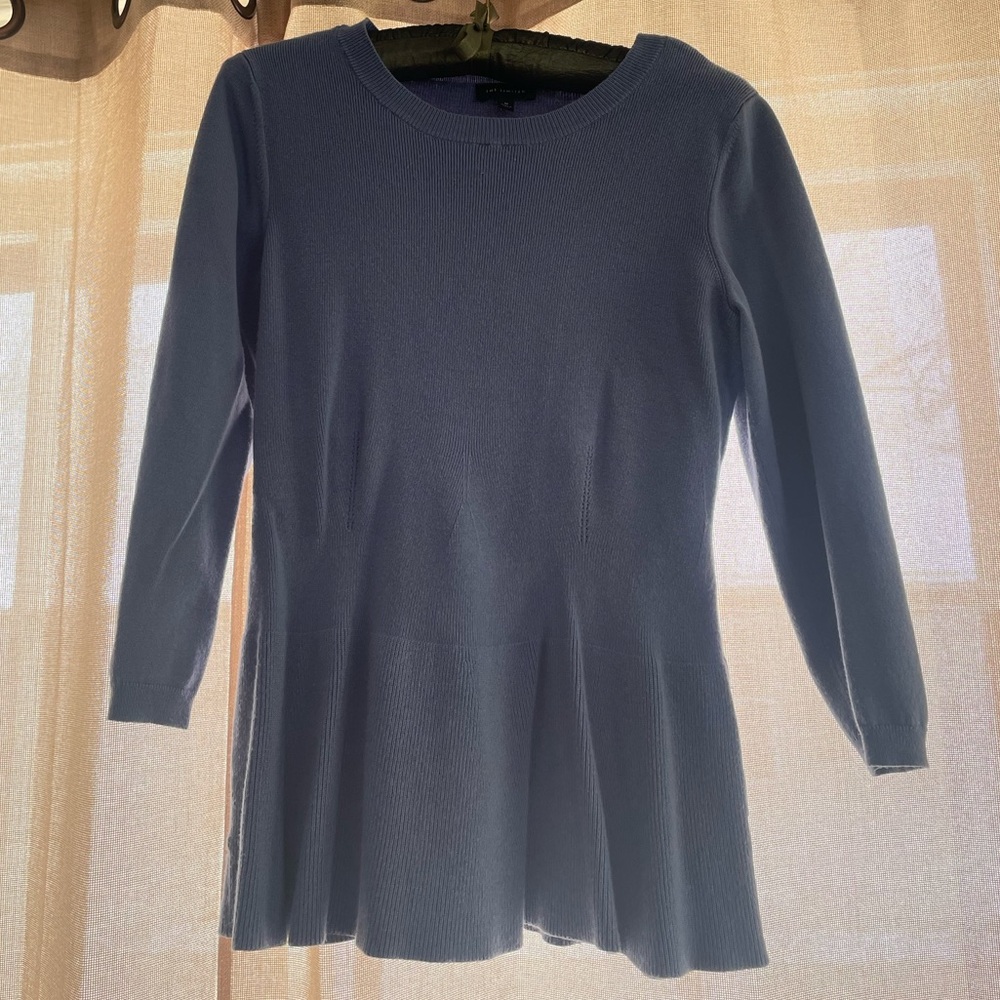 The Limited Discontinued 3/4 Sleeve Periwinkle Peplum Sweater
